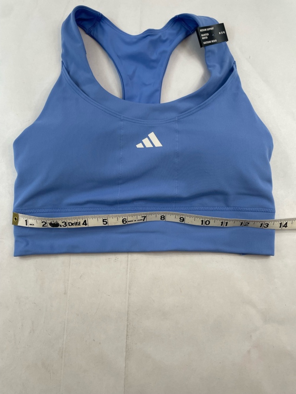 Adidas Run Pocket Medium Support Blue Bra Size Medium NWT - Picture 4 of 6